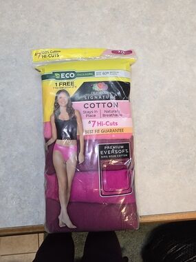 Fruit of the Loom Women's Cotton Hi-Cut Panties - Hot Pink